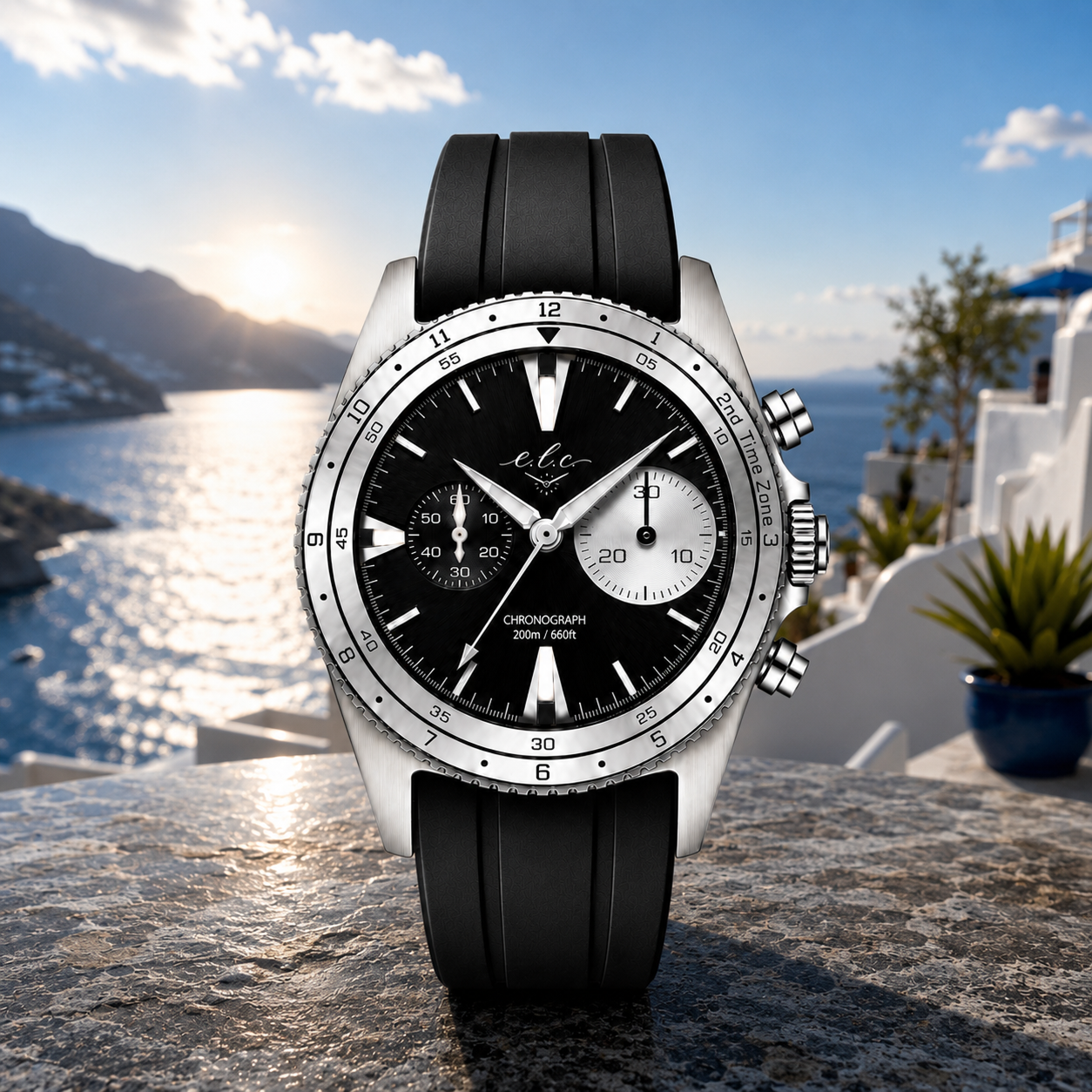 Riviera Chronograph – Panda Black Pearl 40mm