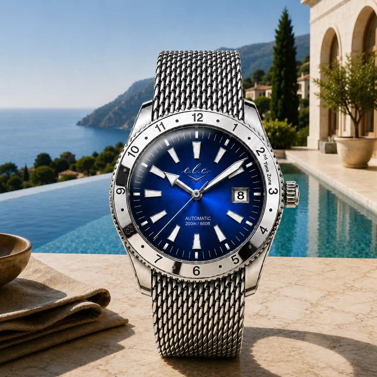 Riviera Signature – Silver Azur - 40MM