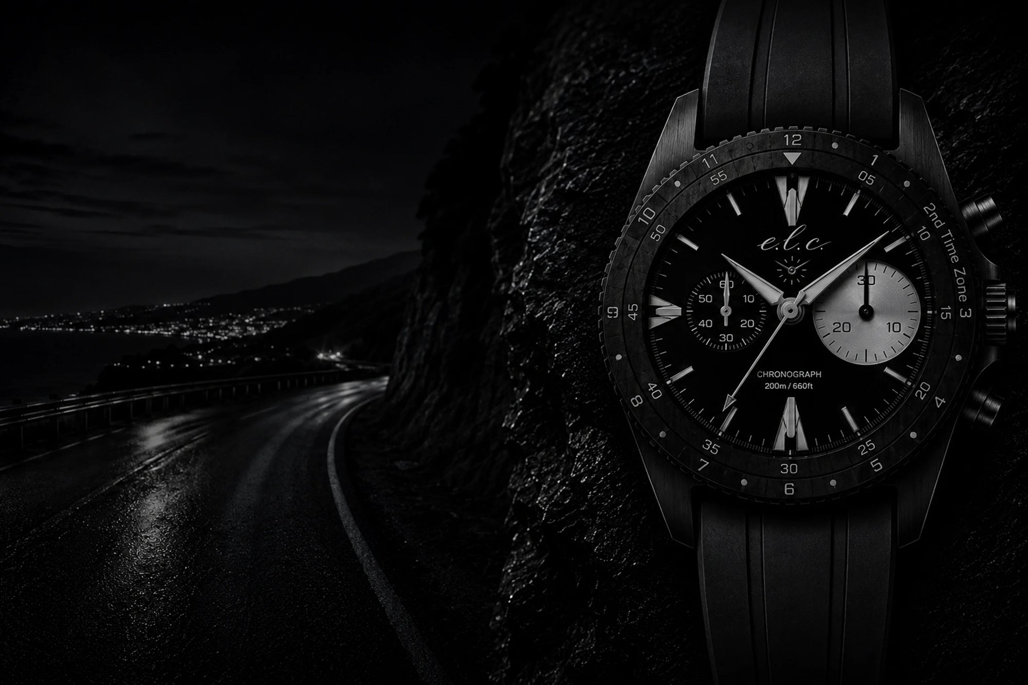 E.L.C. Private Circle Riviera Chronograph black luxury watch