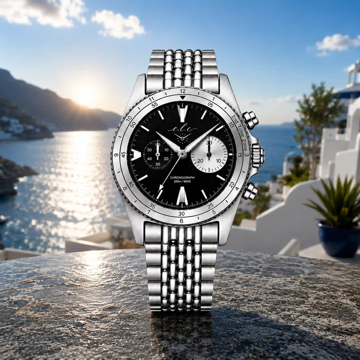 Riviera Chronograph – Panda Black Pearl - 40MM