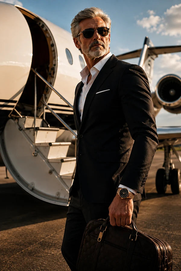 Business and travel lifestyle with E.L.C. Riviera Signature watch