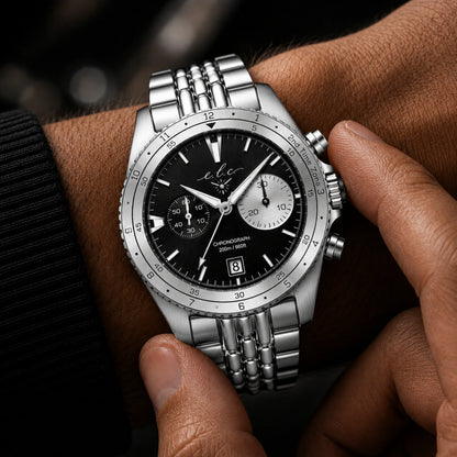 Riviera Chronograph – Panda Black Pearl 40mm
