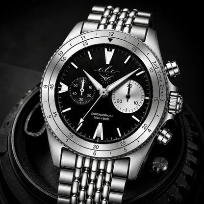 Riviera Chronograph – Panda Black Pearl 40mm