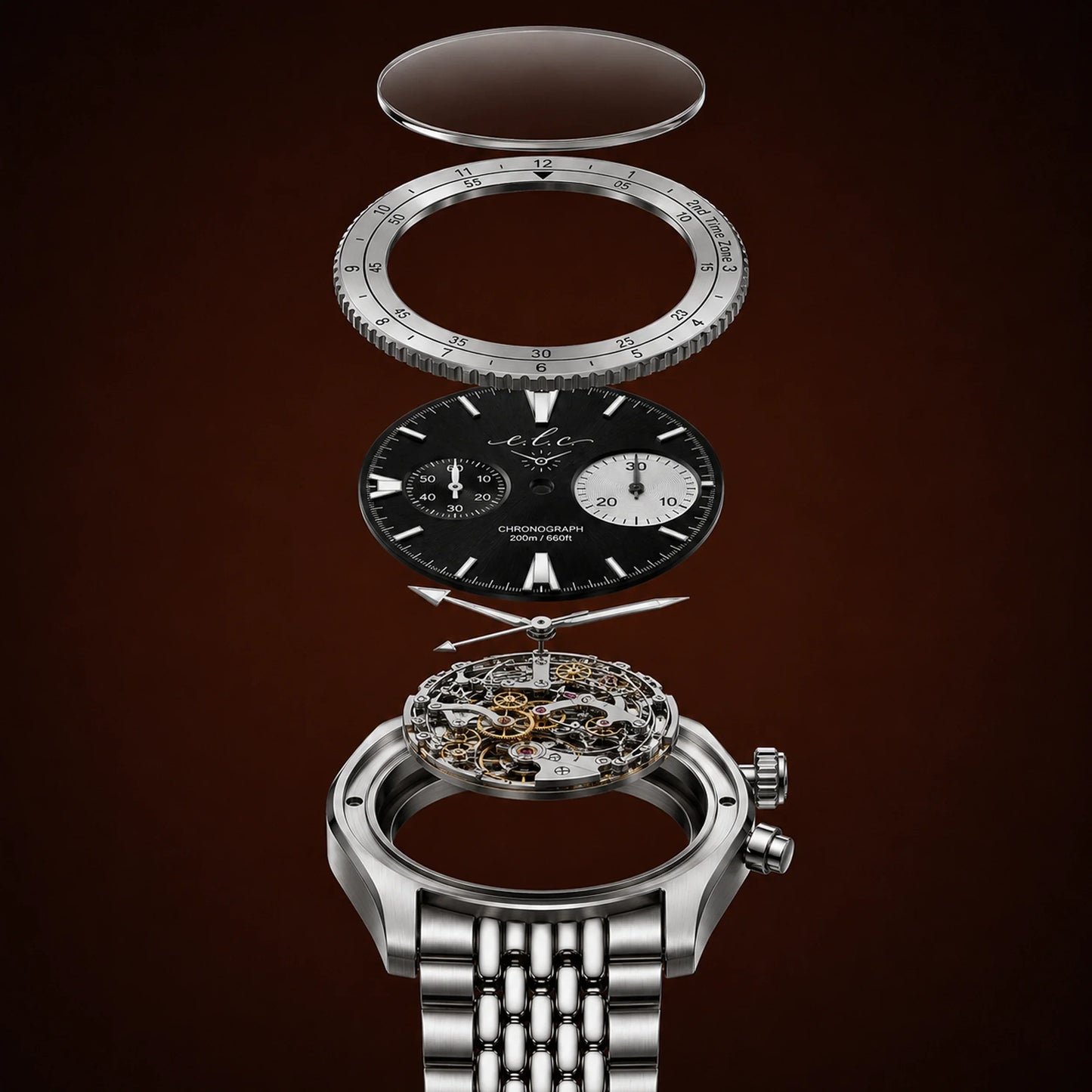 Riviera Chronograph – Panda Black Pearl 40mm