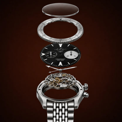 Riviera Chronograph – Panda Black Pearl 40mm