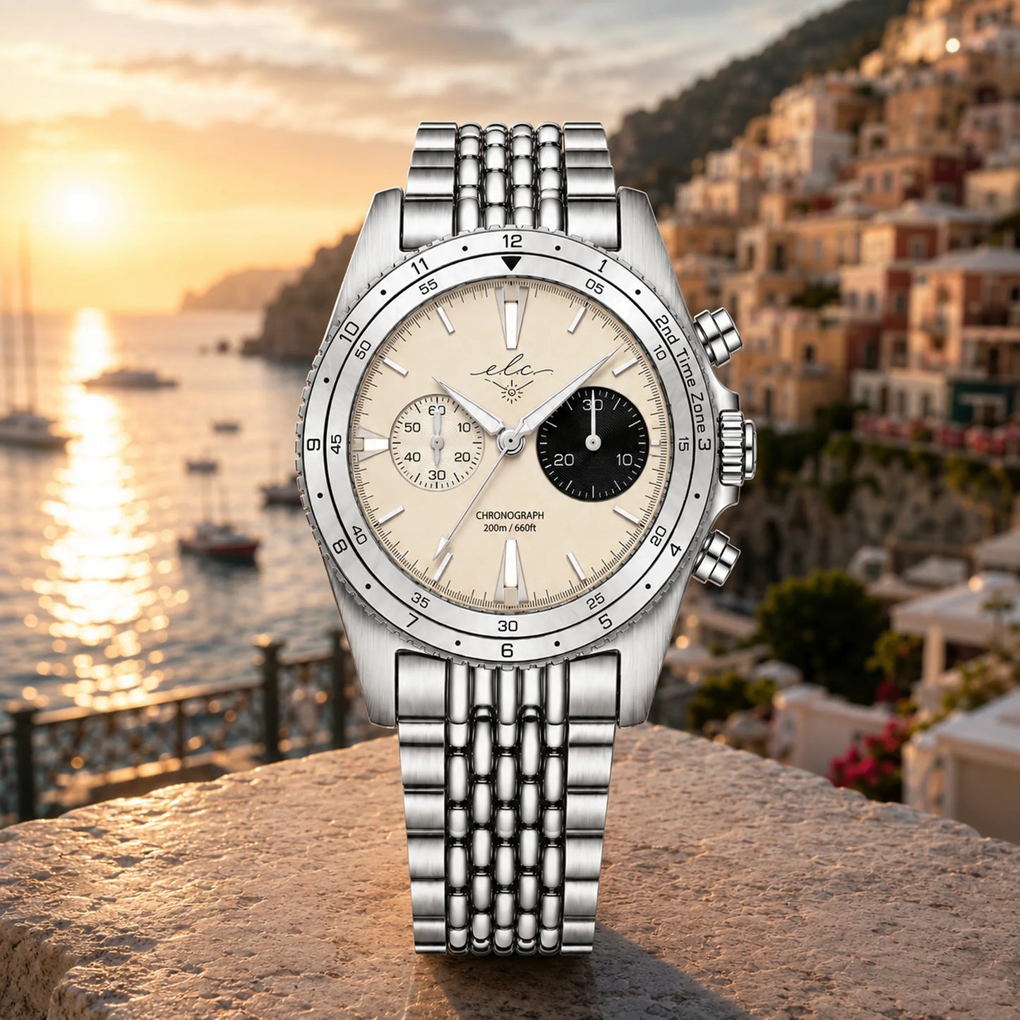 Riviera Chronograph – Panda Black Pearl 40mm