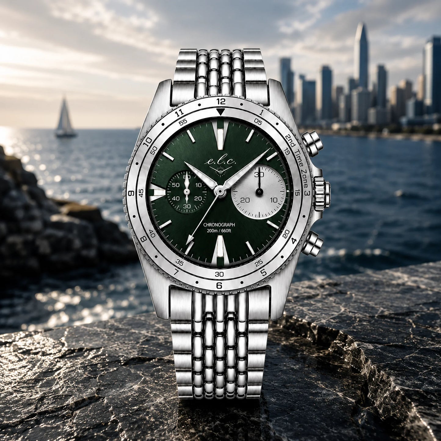 Riviera Chronograph – Panda Black Pearl 40mm